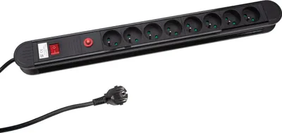 Produktbild von Perel Steckdosenleiste mit Schalter, Überlastschutz, 8 Steckdosen Typ E, Kabel 1.5 m, 3G1.5,