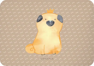 Produktbild von Mr. & Mrs. Panda magnet Mops Krone - Hundeglück - Geschenk, Sprüche, Hund, Königlich, zettelhalter, Allergisch, whiteboardmagnet, wandmagnet, Kühlschrankmagnet