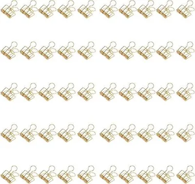 Produktbild von Famanu Büroklammern 50 Stück - Metall, 32mm, Gold
