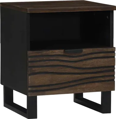 Image de Table de chevet Noyer 40 x 33 x 46 cm Bois d'ingénierie