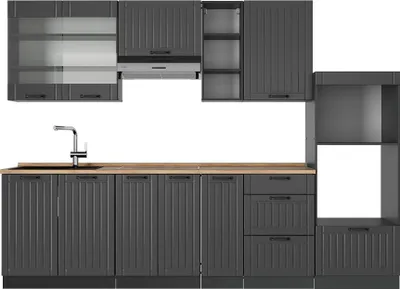 Immagine prodotto di Cucina componibile Vicco Fame-Line Grigio scuro 280 cm , PL Rovere, Model 56770
