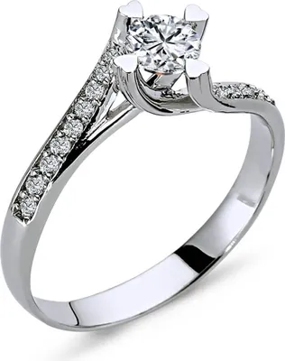 Produktbild von 0,50 Carat Solitär Diamantring 14 Karat Weißgold