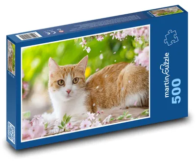 Obrázek produktu pro Puzzle 500 Kočka mezi květy - martinpuzzle