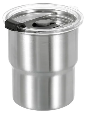Edelstahlbecher 304, doppelwandig, 300 ml, mit Deckel, silber