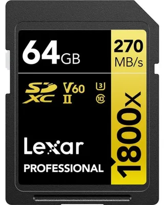 Immagine prodotto di Lexar LSD1800064G-BNNNG Scheda di memoria flash 64 GB SDXC UHS-II Classe 10