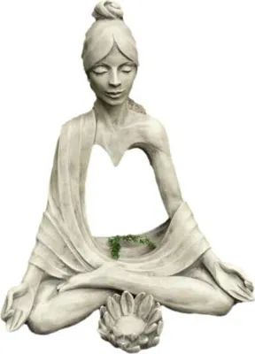 Productafbeelding van Deze prachtige yogafiguur, ideaal voor de tuin, het terras of de voortuin, is vorstbestendig, weerbestendig en nieuw. Hoogte: 61 cm, artikelnummer: V-116120