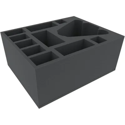 Produktbild von 110 mm Schaumstoffeinlage mit 4 Fächern für Miniaturen