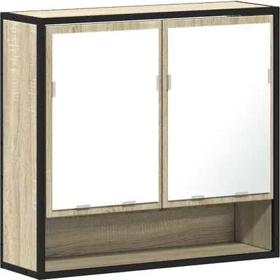 Produktbild von Badezimmer-Spiegelschrank Sonoma-Eiche 65 x 20 x 60 cm Holzwerkstoff