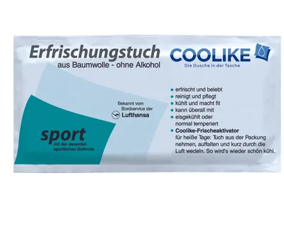 Produktbild von Erfrischungstücher einzeln verpackt Sport 10er Pack