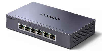 Produktbild von Switch Ugreen przełącznik ethernet 6-Portowy 1Gb/s z PoE - szary