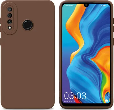 Produktbild von Cadorabo Hülle für Huawei P30 LITE Schutz Hülle in Braun TPU Silikon Etui Case Handyhülle