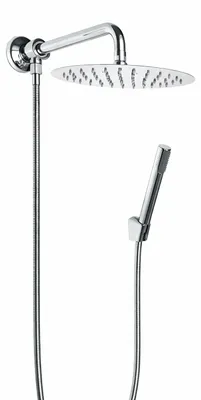 Produktbild von Duschset Druckumsteller mit runder Handbrause Kopfbrause 20 cm