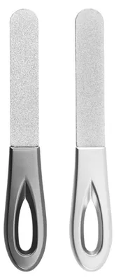 Immagine prodotto di INF Set di 2 Lime per Unghie in Acciaio Inossidabile — Lime Metalliche Doppia Faccia con Custodie