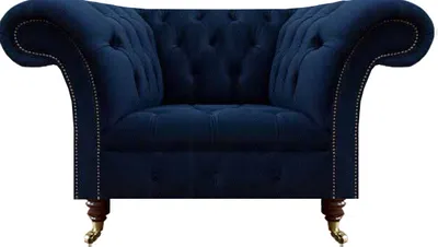 Productafbeelding van Luxe design fauteuil voor de woonkamer, Chesterfield gestoffeerd meubel