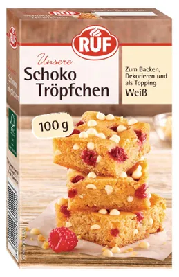 Produktbild von RUF Schoko Tröpfchen Weiß
