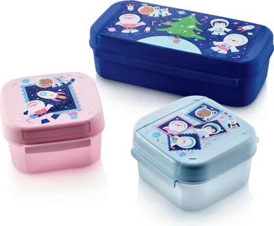 Zdjęcie produktu dla TUPPERWARE Bellevue Christmas Universe 980ml niebieski Apollo Royal Midi Storage