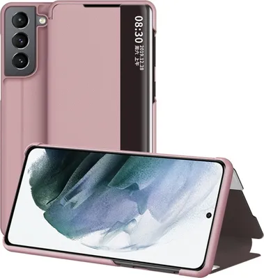 Produktbild von König Design Hülle kompatibel mit Samsung Galaxy S22 5G Kunstleder Handyhülle - Handy Case Rose Gold