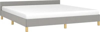 Produktbild von "2026 Aktion"Bettgestell - CLORIS - Doppelbett - Robust und langlebig - ohne Matratze Hellgrau 180x200 cm - Einfache Montage -  Stoff - DEMöbel4091514