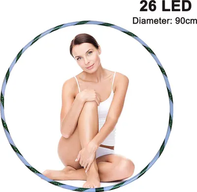 Produktbild von Abnehmbarer LED-Leuchtring für Sport und Training, farbenfroher Sportring für Kinder, Massage- und Fitnesskreis