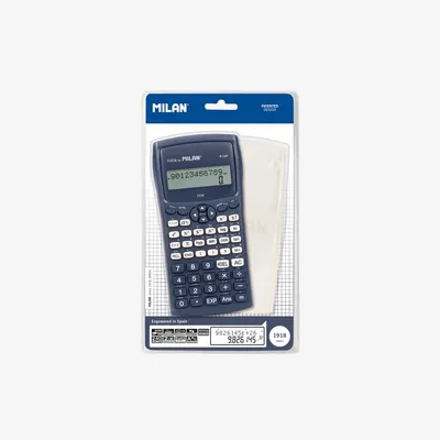 Zdjęcie produktu dla Milan M-240, Komputer stacjonarny, Kalkulator naukowy, 12 cyfr(y), 2 linii, Bateria/Energia słoneczna, Niebieski