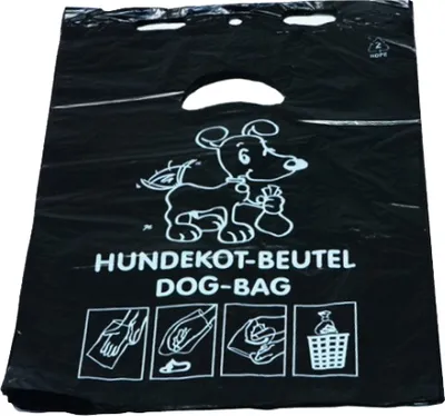 Produktbild von DEISS Hundekotbeutelaus HDPE-Folie 3 Liter schwarz 50 Stück