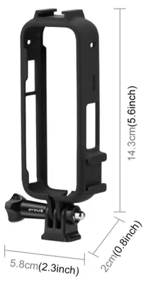 Produktbild von PULUZ Panorama-Kamera-Schutzrahmen, Videokäfig mit Dual-Cold-Shoe-Stativ-Adapterhalterung, Vlog-Zubehör für Insta360 X3