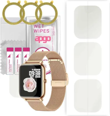 Produktbild von apgo 3 Stück Schutzfolie, Matt, kompatibel mit Kalinco P22  Smartwatch, Hydrogel Displayschutzfolie mit Positionierhilfe, Displayfolie, robust und kratzfest