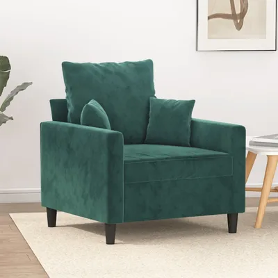 Produktbild von Möbel Sessel Dunkelgrün 60 cm Samt - Klassische Sofas 359285