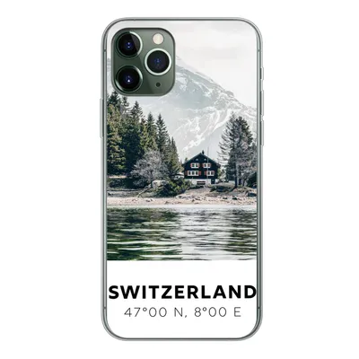 Produktbild von MuchoWow® Handyhülle Schutzhülle Hülle für iPhone 11 Pro Schweiz - Berg - Chalet Silikon Softcase Handy Hülle - Handy
