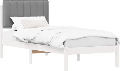 Obrázek produktu pro Rám postele s čalouněným čelem Světle šedá 75 x 190 cm