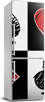 Produktbild von Tulup Kühlschrankdekoration - 70x190 cm - Aufkleber auf dem Kühlschrank - Kartenfarben