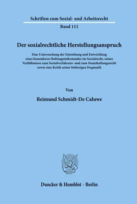 Produktbild von Der sozialrechtliche Herstellungsanspruch.
