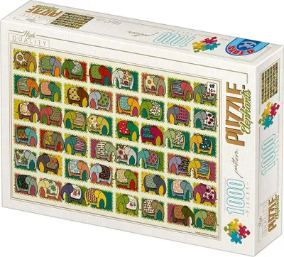 Obrázok produktu pre D-TOYS Puzzle Vzorník: Sloni 1000 dílků