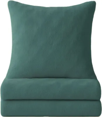Produktbild von Winter Bettwäsche Bubble Optik Uni Wende Teddy Plüsch Nicki Kuschelig Flauschig Warme Weiche  Flanell Cashmere Touch, Größe:135x200 cm, Farbe:Smaragdgrün