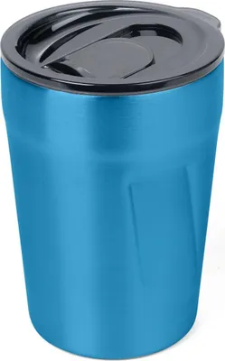 Produktbild von TROIKA CUP-UCCINO, Schwarz, Blau, Edelstahl, Edelstahl, Edelstahl, Kaffee, Tee, 300 ml