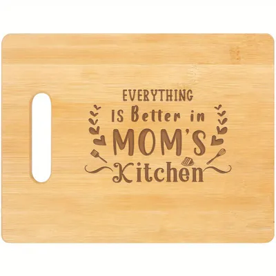 Produktbild von Bambus Schneidebrett,Geschenke für Mama,30 x 22cm großes Holz-Schneidebrett,Geburtstagsgeschenk für Frauen