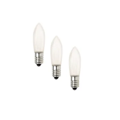 Produktbild von LED Ersatzleuchtmittel - E10 - Leistung - 0,2W - 14V  - warmweiß - gefrostet - 3 Stück