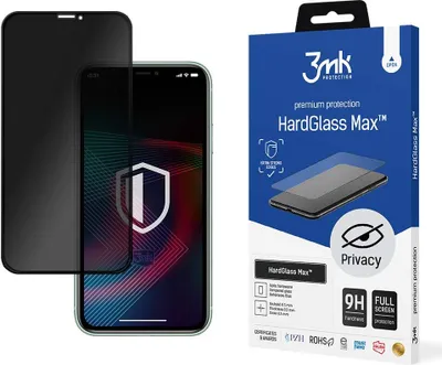 Produktbild von 3mk Display Gehärtetes Glas HardGlass Max Privacy für Apple iPhone 11 Pro Max 0,3mm 9H