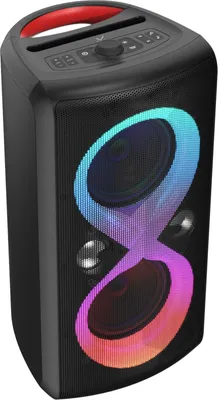 Immagine prodotto di Majestic FIRE 90 Speaker Bluetooth 5.3 Portatile 100W RMS, Woofer 6.5", Karaoke, Luci LED, USB/MicroSD/AUX, Batteria 6000mAh, IPX4