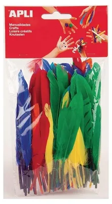 Productafbeelding van Veertjes, groot, 100 stuks, mix van kleuren
