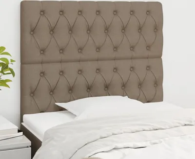 Produktbild von vidaXL Kopfteile 2 Stk. Taupe 90x7x78/88 cm Stoff - Kopfteil - Kopfteile - Bett-Kopfteil - Bettkopfteil