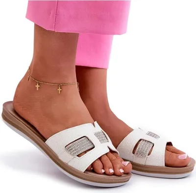 Produktbild von Bequeme Glänzende Damen Zehentrenner Inblu BA000050 Weiß 38