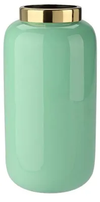 Produktbild von Gift Company Vase Saigon mit Metallring Mint Gold (18cm)