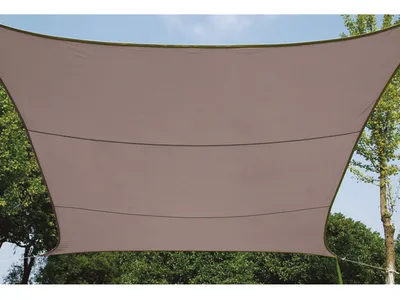 Image de Voile Solaire Carrée Gris Taupe Ombrage élégant Et Protection Uv - Perel