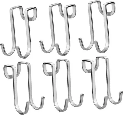 Produktbild von Famanu Haken über der Tür - Set von 6 - Handtuch- und Kleidungsaufhängungen - zum Aufhängen