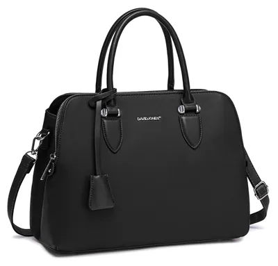 Imagen del producto de David Jones - Bolso de mano elegante para mujer, con asa, fabricado en cuero sintético (PU), tipo bandolera