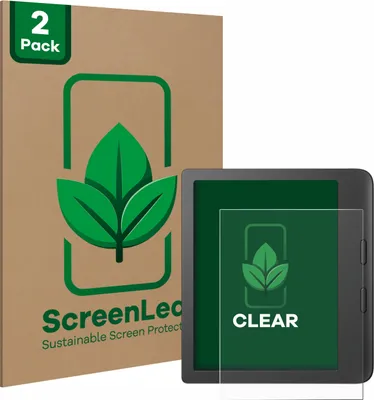 Produktbild von 2x ScreenLeaf Schutzfolie für Tolino Vision 6 / 5 nachhaltiger Displayschutz Display Schutz Folie Klar Transparent