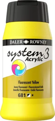 Produktbild von Daler Rowney System3 Acrylfarbe Fluorescent Yellow 500 ml 1 Stck