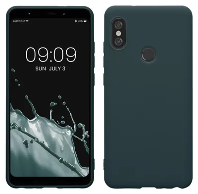 Produktbild von kwmobile Handyhülle für Xiaomi Redmi Note 5 (Global Version) / Note 5 Pro Hülle - TPU Case - Kabelloses Laden - Schutzhülle Cover in Dunkler Schiefer