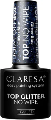 Zdjęcie produktu dla CLARESA Top No Wipe 5g Glitter Blue